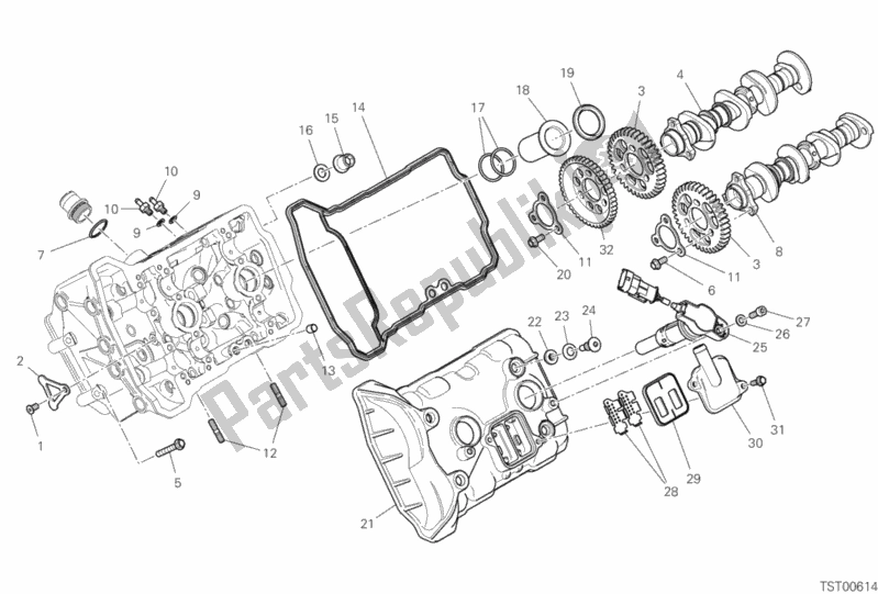Todas las partes para Cabezal Delantero - Sistema De Sincronización de Ducati Superbike Panigale V4 R USA 998 2019